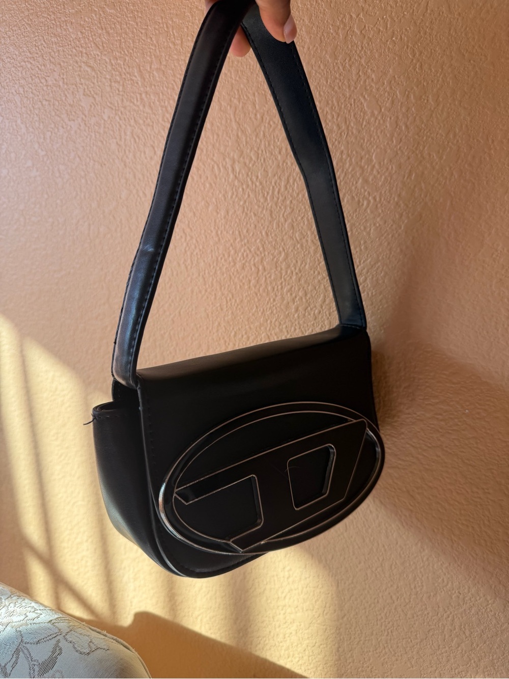 Black Logo Shoulder Bag by diesel 1 DR